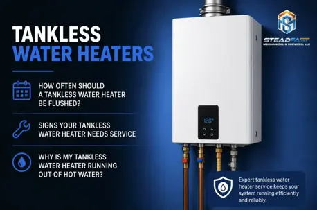 Tankless water heater maintenance and service information for homeowners.